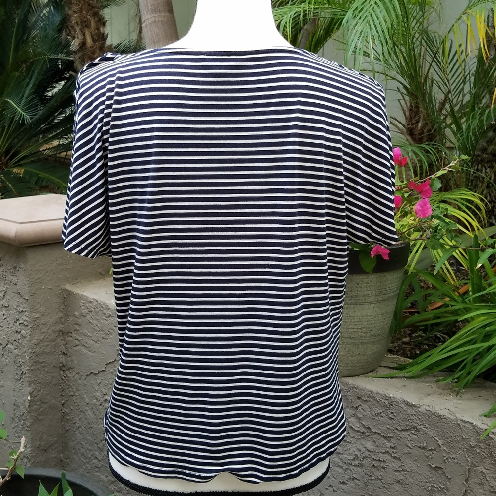 💓SOLD💓Talbots Nautical Button Sleeve Cowl Top - Picture 15 of 16